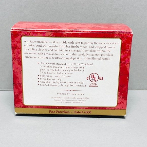 Hallmark 2000 The Blessed Family Keepsake Christmas Ornament Magic Light-Up w/Bo - Picture 11 of 11